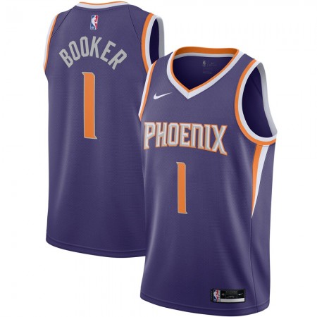 Herren NBA Phoenix Suns Trikot Devin Booker 1 Nike 2020-2021 Icon Edition Swingman